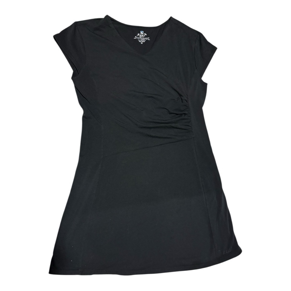 Kuhl Black Verona Ruched Vneck Crossover Organic Dress